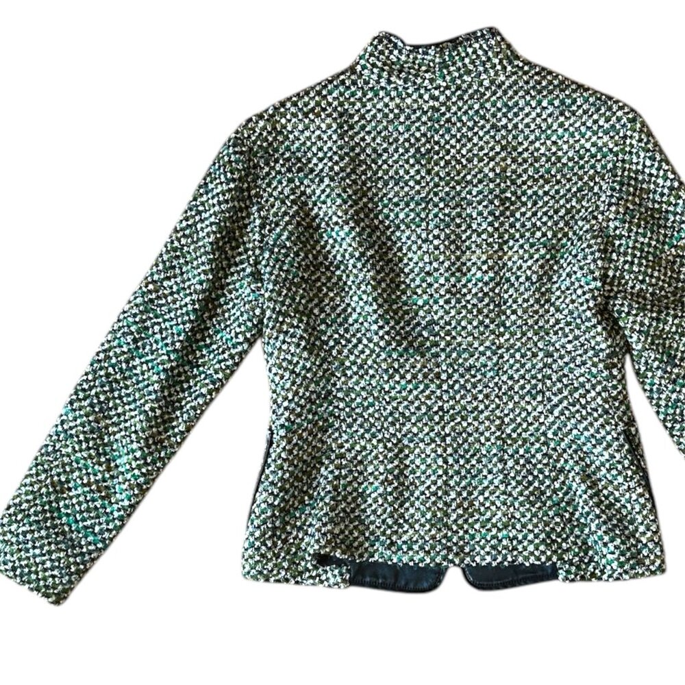 Lafayette 148 new york green tweed blazer jacket - Picture 8 of 9
